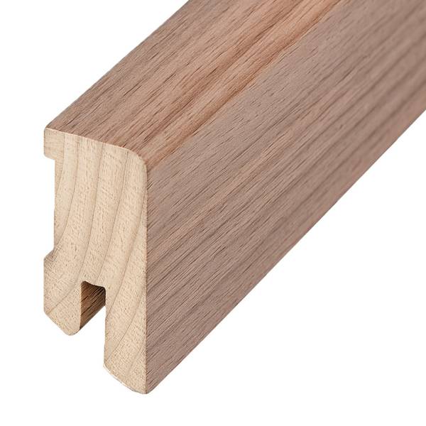 Plinthe &quot;Halle&quot; placage en bois 16 x 40 x 2500 mm noyer Plinthe moderne PROVISTON