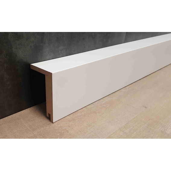 Surplinthe cache tuyaux | plinthe de recouvrement | 41 x 141 x 2400 mm |  MDF mélaminé | blanc