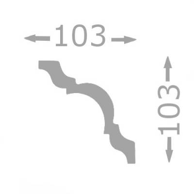 Corniche cache rideaux | 61 x 76 mm | polystyrène | Expertdecor