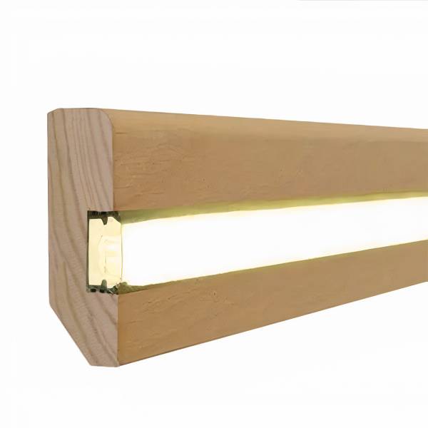 Plinthes contemporaines en bois massif laqué marron 20 x 58 x 2400 mm 60.20.58.2L PROVISTON