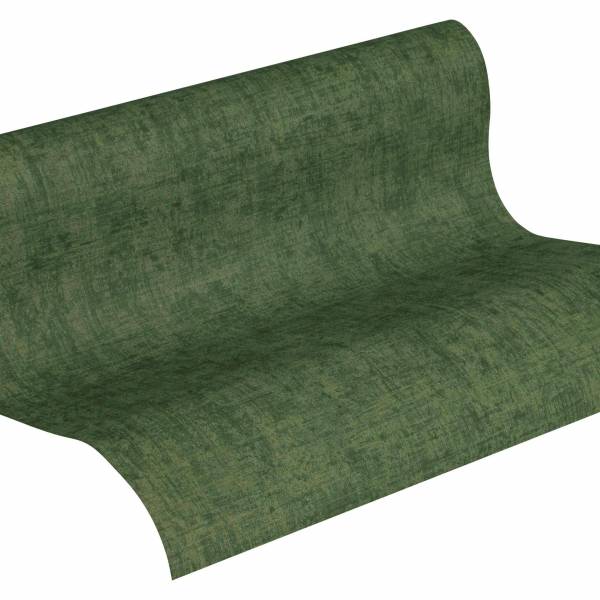 A.S. Creation Greenery | 373347 | papier peint intissé uni | 0.53 m x 10.05 m | vert