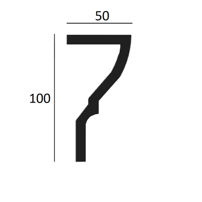 Corniche cache rideaux | 78 x 87 mm | polystyrène | Expertdecor