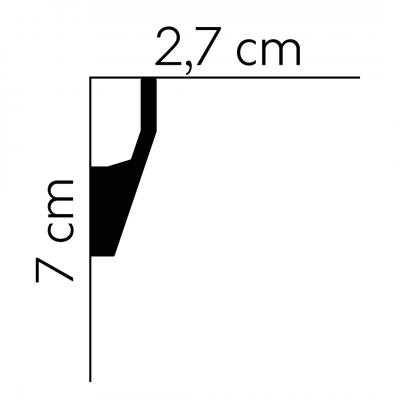 Corniche cache rideaux | 78 x 87 mm | polystyrène | Expertdecor