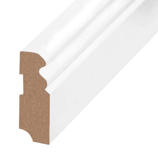 Plinthe &quot;Düsseldorf&quot; MDF 19 x 58 x 2500 mm Blanc Moderne PROVISTON