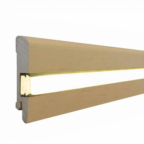 Plinthe LED Bois plaqué verni marron clair 15 x 70 x 2500 mm 15.70.5L PROVISTON