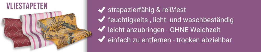 Vliestapeten Vorteile Banner