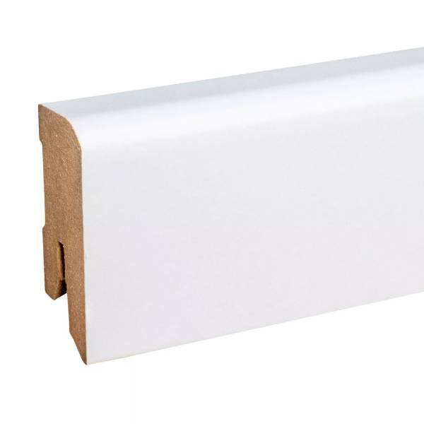 Plinthe &quot;Stuttgart&quot; MDF 16 x 40 x 2500 mm Blanc Moderne PROVISTON