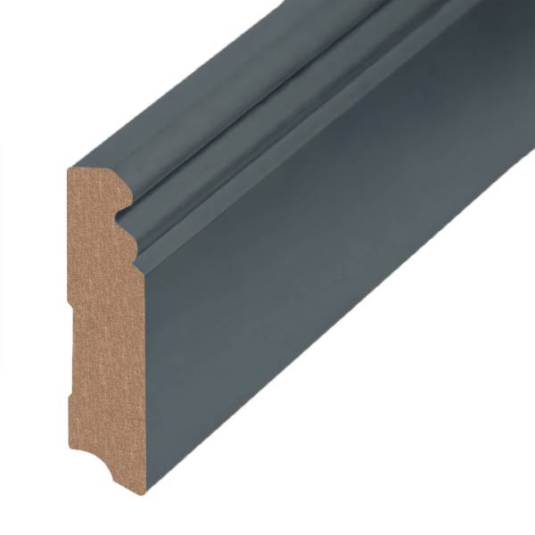 Plinthe 719.080.45 19 x 80 x 2500 mm MDF revêtu Plinthe Style Louis XVI Acier Foncé PROVISTON