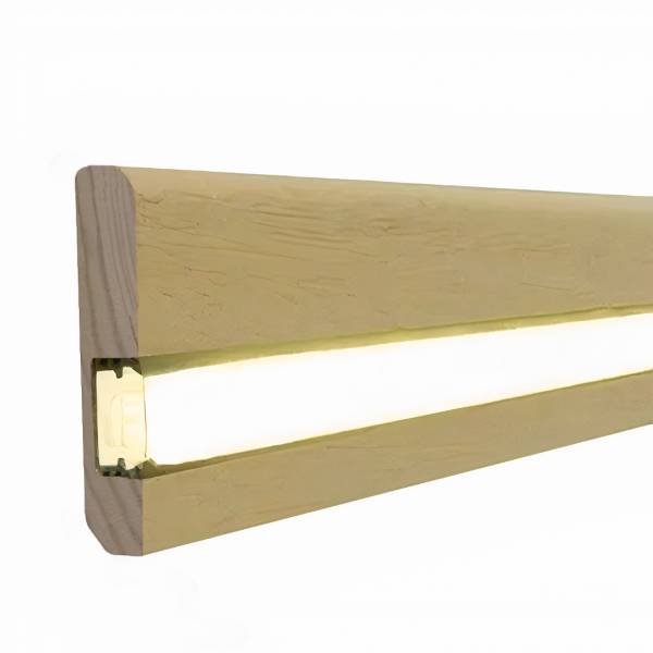 Plinthes contemporaines en bois massif brut marron clair 13 x 58 x 2400 mm 15.13.58.01L PROVISTON