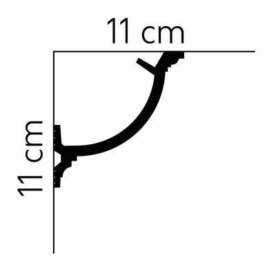 Corniche cache rideaux | 78 x 87 mm | polystyrène | Expertdecor