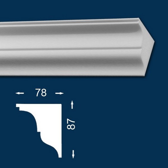 Corniche cache rideaux | 78 x 87 mm | polystyrène | Expertdecor
