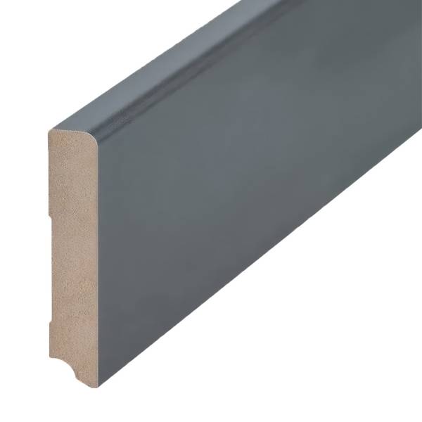 Plinthe &quot;Duisburg&quot; MDF 19 x 96 x 2500 mm Titane Modern PROVISTON